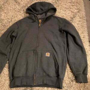 Carhartt Full Zip Hoodie Dark Gray Size S